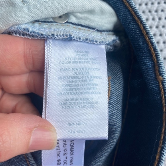 Re/Done High Rise Ankle Crop Jeans Retro Indigo Size 25 - Picture 5 of 10